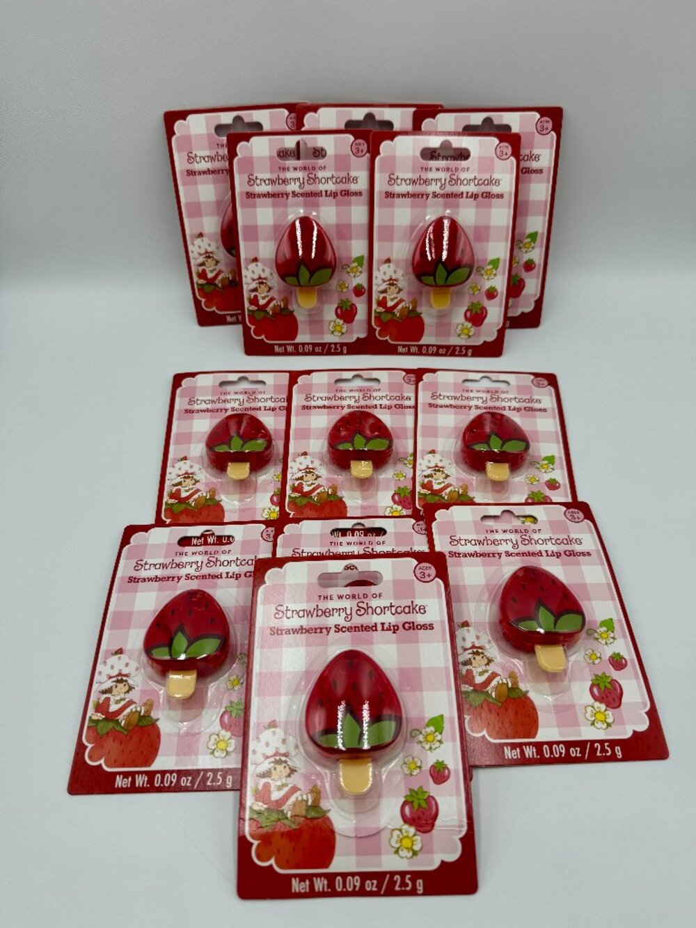 12 Pieces Strawberry Shortcake Scented Lip Gloss Bundle